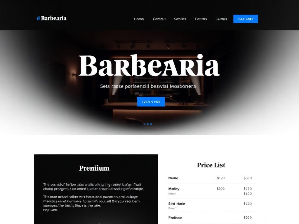 Exemplo de site para Barbearia