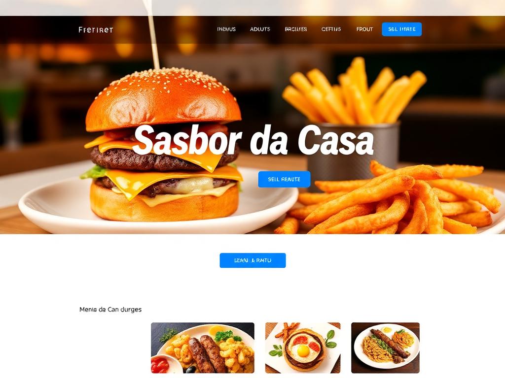 Exemplo de site para Restaurante