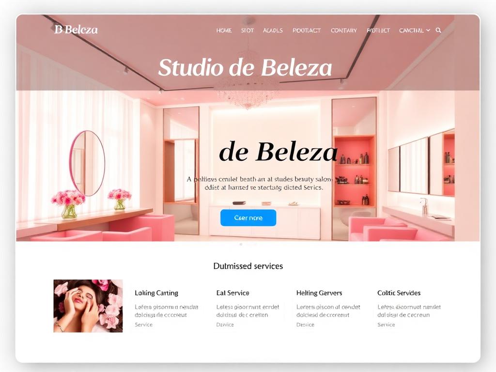 Exemplo de site para Salão de beleza